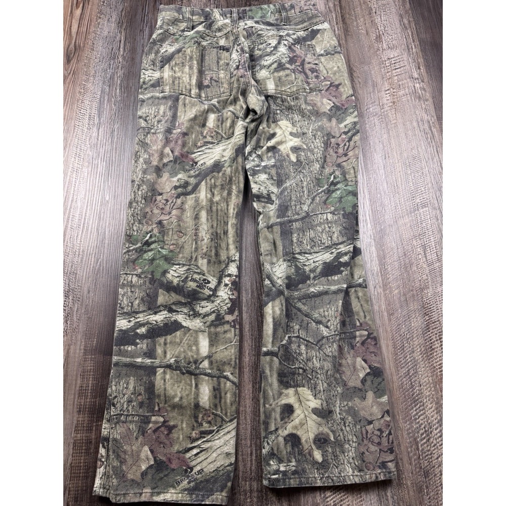 Mossy Oak Pants Mens 31x31 Double Knee Camo Denim Jeans Breakup Infinity Hunting - Picture 6 of 8